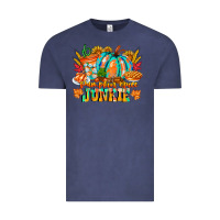 Vintage Denim Pumpkin Spice Junkie Vintage Tee - CowhideDigitalArt