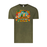 Vintage Olive Pumpkin Spice Junkie Vintage Tee - CowhideDigitalArt