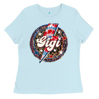 Baby Blue Western Gigi Patriotic 4th of July Ladies Tee - LillyAllenDesigns