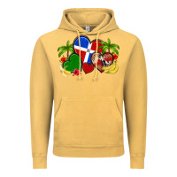 Vintage Mustard dominican republic hearts Vintage Hoodie - Artiststas