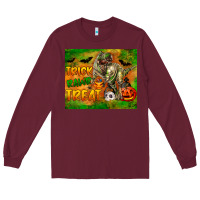 Burgundy Trick Rawr Treat Long Sleeve Tee - LillyAllenDesigns