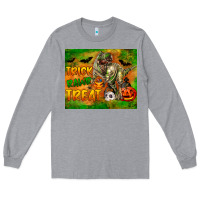 Heather Grey Trick Rawr Treat Long Sleeve Tee - LillyAllenDesigns