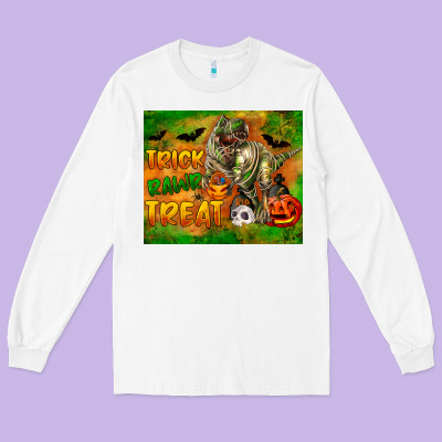 Trick Rawr Treat Long Sleeve Tee Designed By Lillyallendesigns