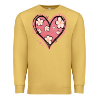 Antique Gold floral pink glitter heart Premium Sweatshirt - Jasminsmagicworld