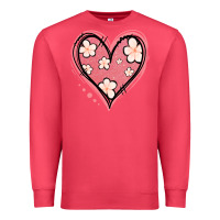 Cardinal floral pink glitter heart Premium Sweatshirt - Jasminsmagicworld