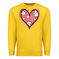 Lemon floral pink glitter heart Premium Sweatshirt - Jasminsmagicworld