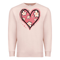 Pale Pink floral pink glitter heart Premium Sweatshirt - Jasminsmagicworld