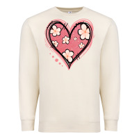 Sandshell floral pink glitter heart Premium Sweatshirt - Jasminsmagicworld