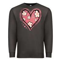 Smoke floral pink glitter heart Premium Sweatshirt - Jasminsmagicworld