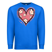True Royal floral pink glitter heart Premium Sweatshirt - Jasminsmagicworld