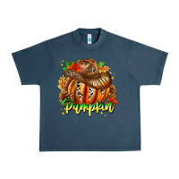 Midnight Navy Hello Pumpkin Urban Heavy Tee - CowhideDigitalArt