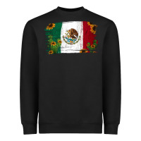 Black Mexican Flag Cactus Sunflower Heavyweight Sweatshirt - Jasminsmagicworld