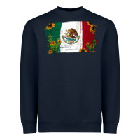 Navy Mexican Flag Cactus Sunflower Heavyweight Sweatshirt - Jasminsmagicworld