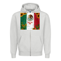 Dove Grey preview cactus sunflower mexican flag Zipper Hoodie - Jasminsmagicworld