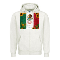 Oatmeal Heather preview cactus sunflower mexican flag Zipper Hoodie - Jasminsmagicworld