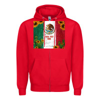 Red preview cactus sunflower mexican flag Zipper Hoodie - Jasminsmagicworld