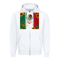 White preview cactus sunflower mexican flag Zipper Hoodie - Jasminsmagicworld