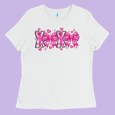 Xoxo Valentines Ladies Tee Designed By Cowhidedigitalart