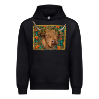 Black highland cow fall Urban Hoodie - RanaPortraitStore