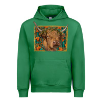 Emerald highland cow fall Urban Hoodie - RanaPortraitStore