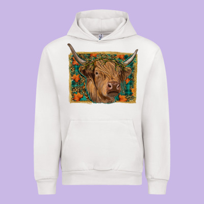 Highland Cow Fall Urban Hoodie Designed By Ranaportraitstore