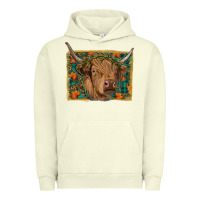 Pigment Pistachio highland cow fall Urban Hoodie - RanaPortraitStore