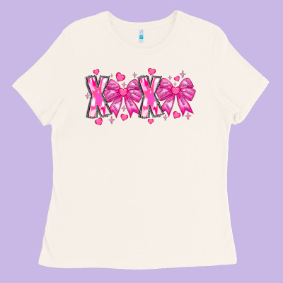 Xoxo Valentines Ladies Tee Designed By Cowhidedigitalart