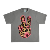 Tornado Floral Leopard Peace Sign Urban Heavy Tee - Jasminsmagicworld
