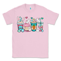 Bubblegum Pink Easter bunnies coffee cups Classic Tee - OliviaCreatesArt