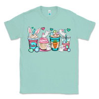 Seafoam Easter bunnies coffee cups Classic Tee - OliviaCreatesArt