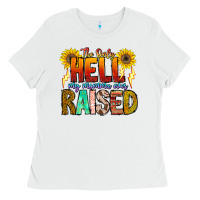 White The Only Hell My Momma Ever Ladies Tee - CowhideDigitalArt