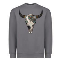 Storm Cowhide Bull Skull Heavyweight Sweatshirt - Jasminsmagicworld
