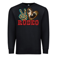 Black Peace Love Rodeo Premium Sweatshirt - Jasminsmagicworld