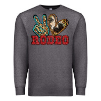 Charcoal Heather Peace Love Rodeo Premium Sweatshirt - Jasminsmagicworld