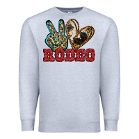 Heather Grey Peace Love Rodeo Premium Sweatshirt - Jasminsmagicworld