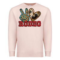 Pale Pink Peace Love Rodeo Premium Sweatshirt - Jasminsmagicworld