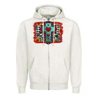 Christmas Cross With Background Zipper Hoodie | Teevron