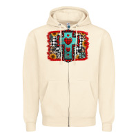 Sandshell Christmas cross with background Zipper Hoodie - Jasminsmagicworld