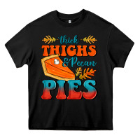 Black Thick Thighs&Pecan Pies Heavy Core Tee - FaDigitalArtStudio