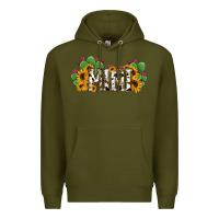 Army Green Cactus Cowhide Sunflower Mama and Mini Set Premium Hoodie - Jasminsmagicworld
