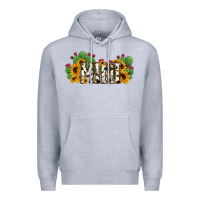 Heather Grey Cactus Cowhide Sunflower Mama and Mini Set Premium Hoodie - Jasminsmagicworld
