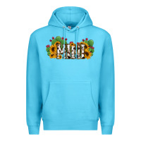 Ocean Blue Cactus Cowhide Sunflower Mama and Mini Set Premium Hoodie - Jasminsmagicworld