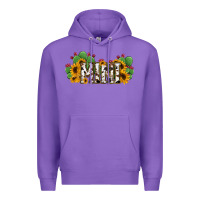 Purple Cactus Cowhide Sunflower Mama and Mini Set Premium Hoodie - Jasminsmagicworld