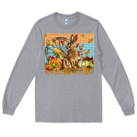 Heather Grey fall rabbit  mousepad Long Sleeve Tee - LillyAllenDesigns