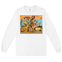 White fall rabbit  mousepad Long Sleeve Tee - LillyAllenDesigns