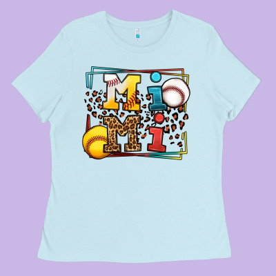 Baseball And Softball Mimi Ladies Tee Designed By Lillyallendesigns