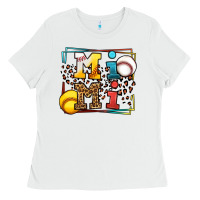 White Baseball and Softball mimi Ladies Tee - LillyAllenDesigns