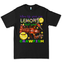 Black When Life Gives You Lemons Boil Some Crawfish Mardi Gras Premium Tee - FaDigitalArtStudio