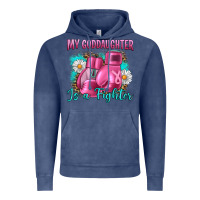 Vintage Denim Breast Cancer my Goddaughter is a fighter Vintage Hoodie - Artiststas