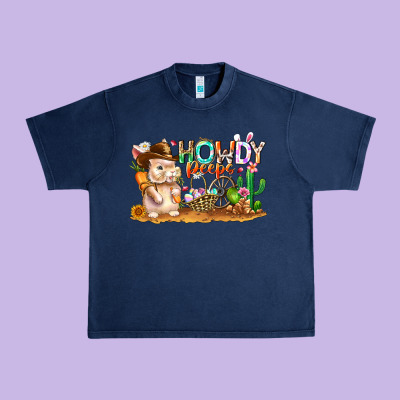 Easter Howdy Peeps Bunny Urban Heavy Tee Designed By Cowhidedigitalart
